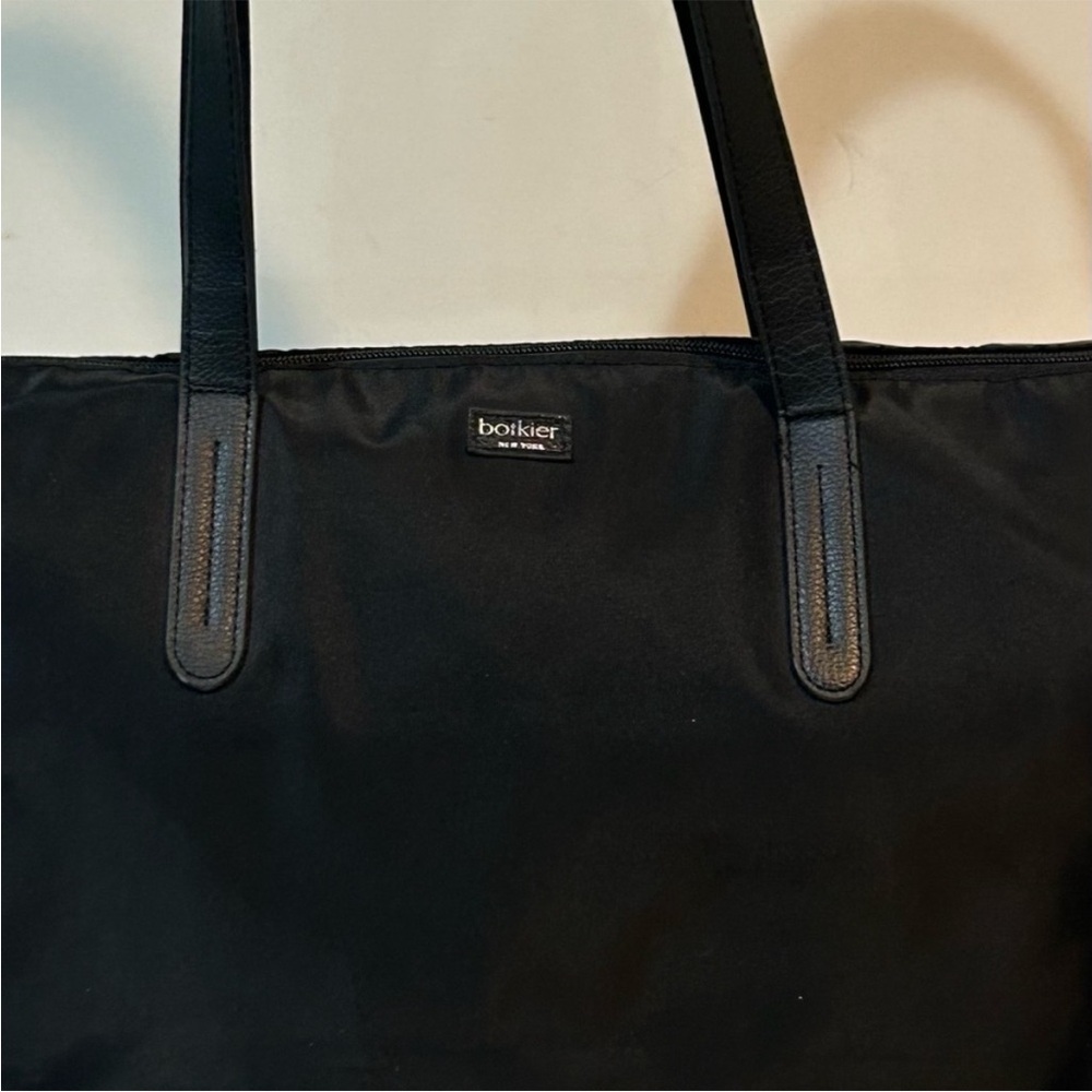 Botkier New York Black Nylon Large Tote Bag Work Laptop Shoulder Bag Zip Pocket - Picture 6 of 10